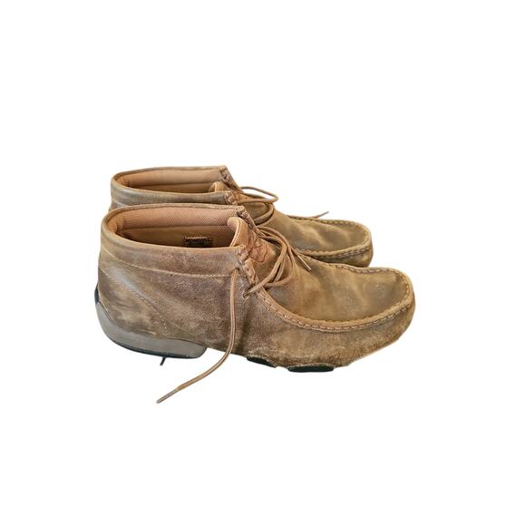 Men\'s Twisted X Driving Moc, Lace-Up, Bomber brown leather sz 9.5